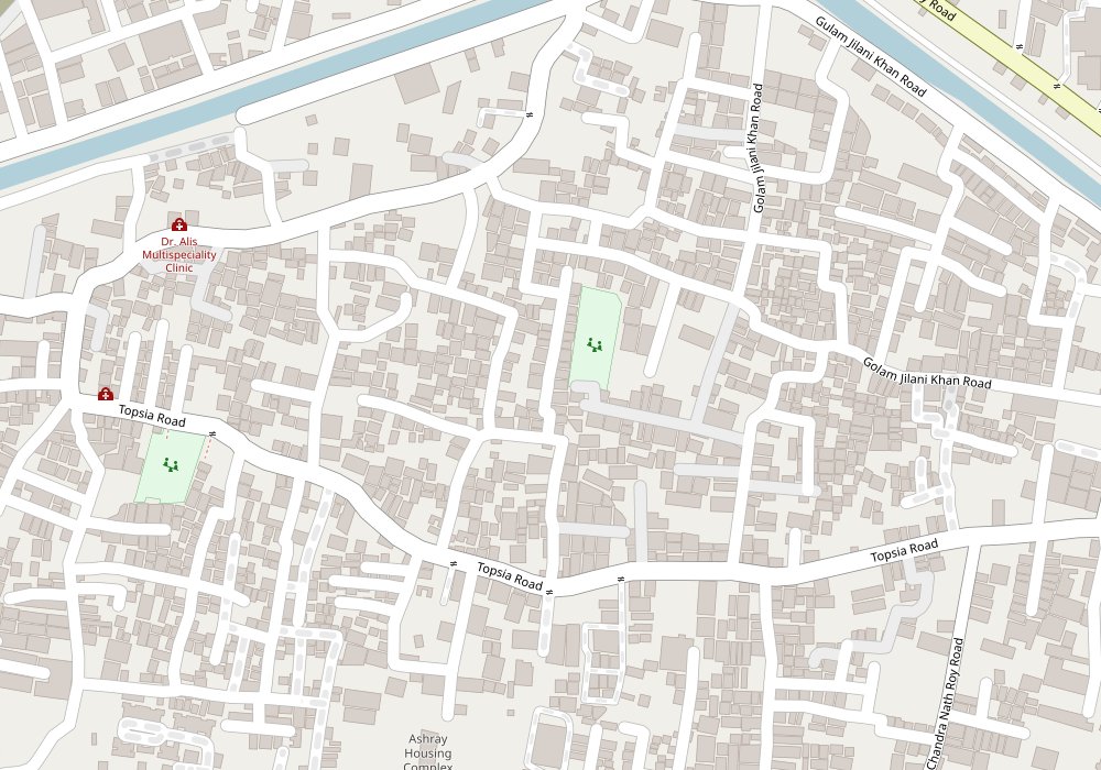 Map showing The Calcutta Children English School on Topsia 2nd Lane, Kolkata